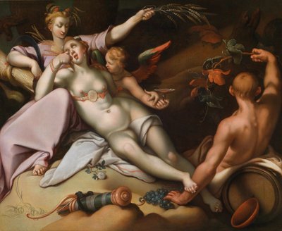 Without Bacchus and Ceres, Venus Freezes by Abraham Bloemaert